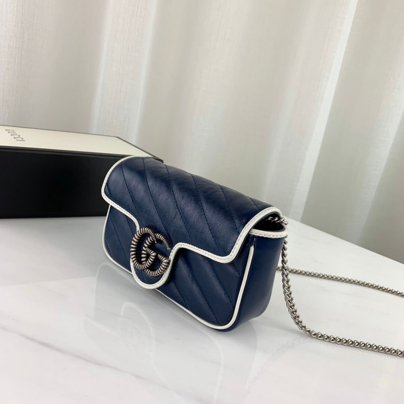 Gucci GG Marmont Super Mini Bag 574969 Blue Easybags295897